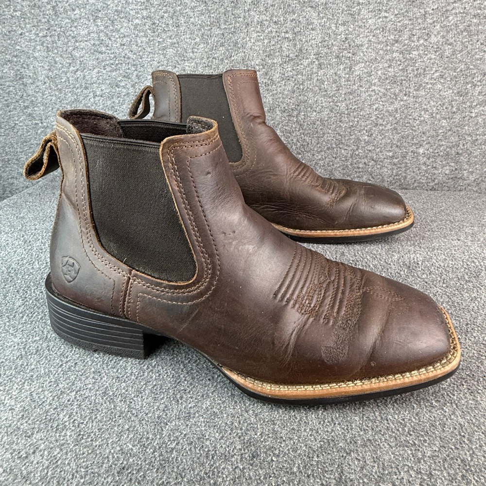 Ariat Chelsea Boots Mens 8D Brown Leather Square Toe Western